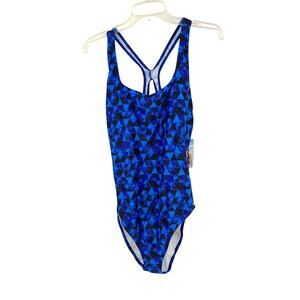 NWT Speedo Womens Size 18 Ultraback Geometric Pattern Lined
